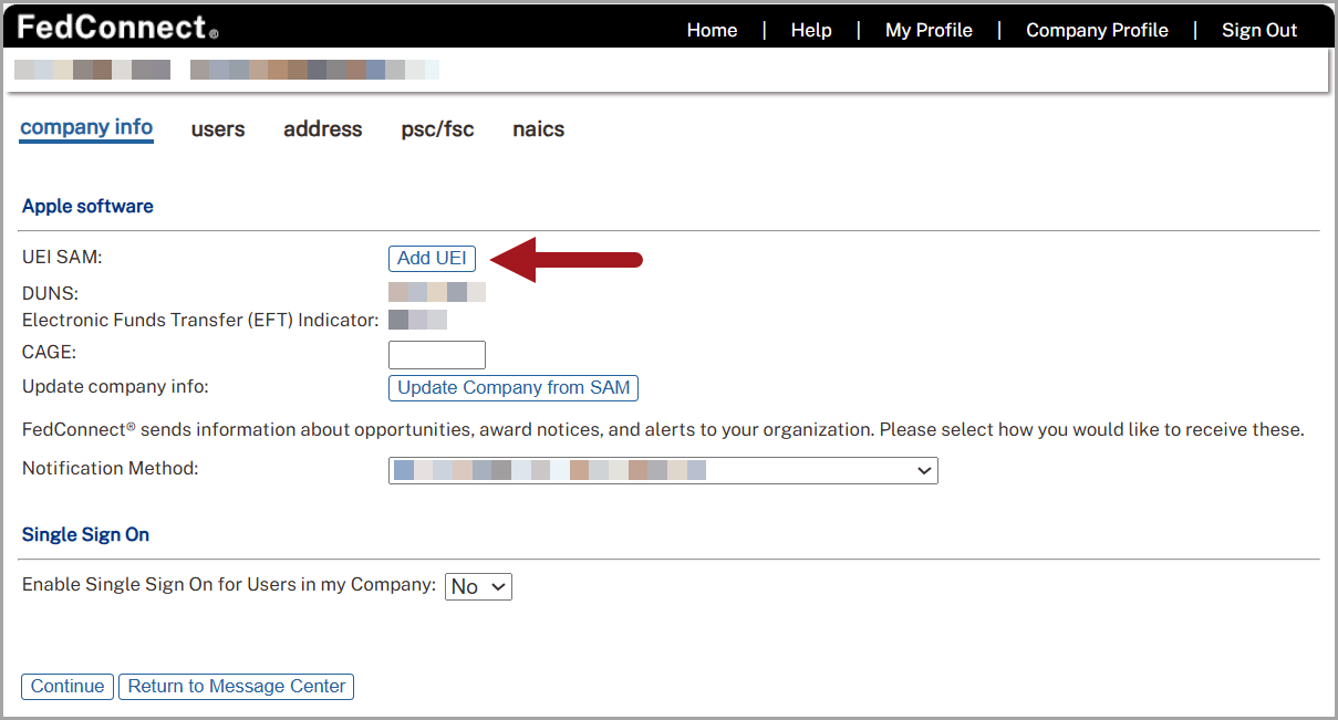 Add UEI Button